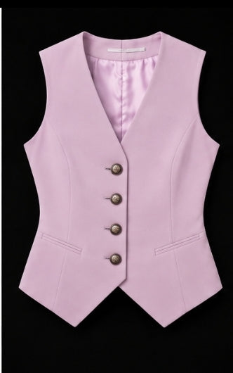 Blush Pink Three-Piece Formal Suit Set for Women